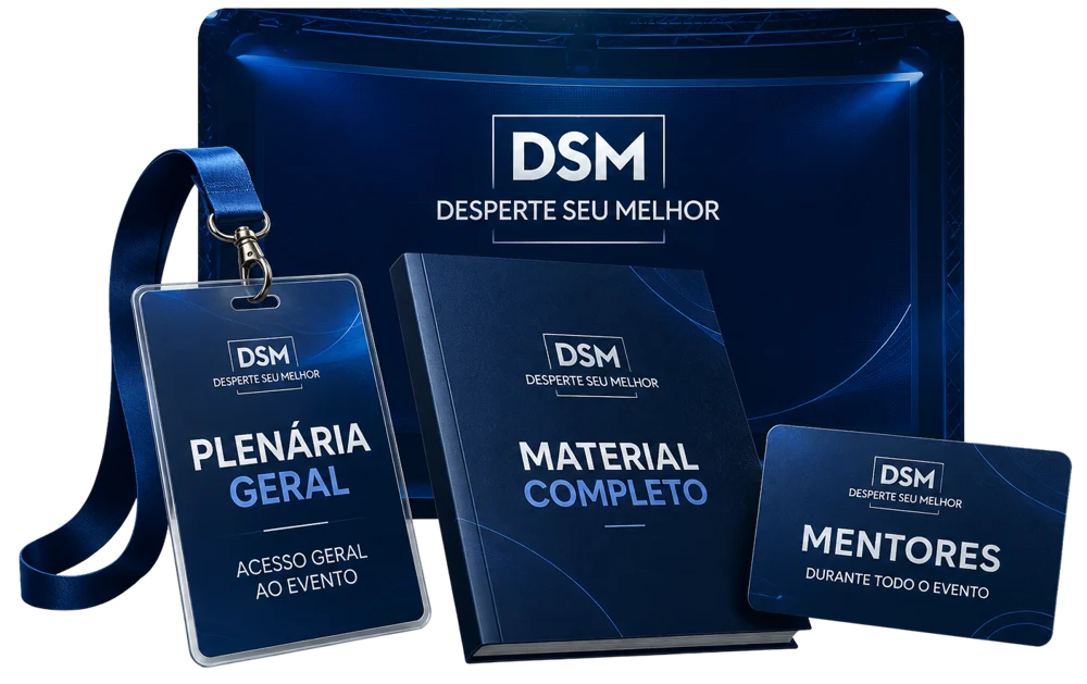 Materiais e credencial da Plenária Geral DSM